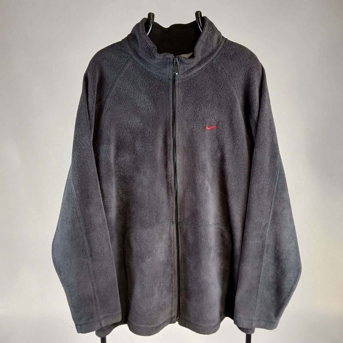 Y2k Nike Grey Fleece Jacket