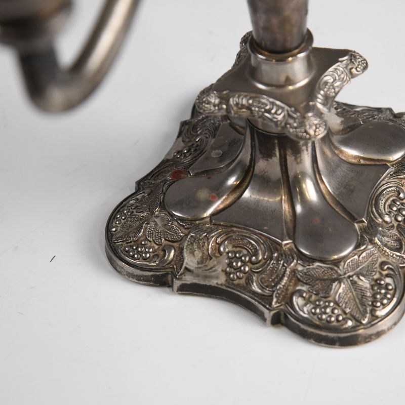 Vintage Ornate Metal Candelabra