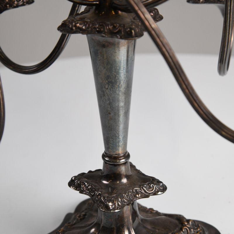 Vintage Ornate Metal Candelabra