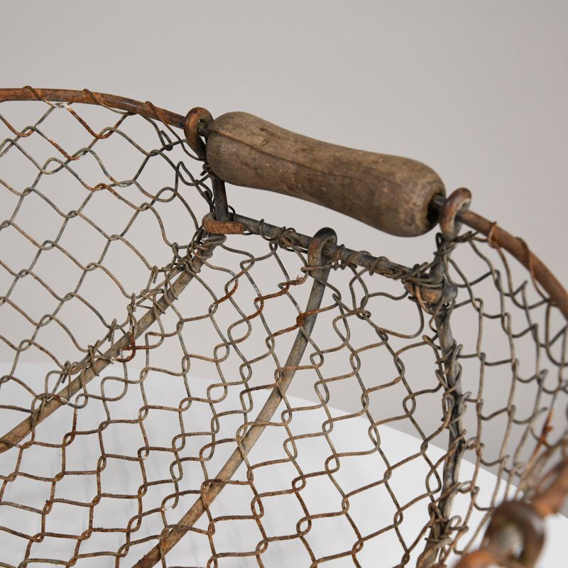 Vintage Large Wire Oyster Basket