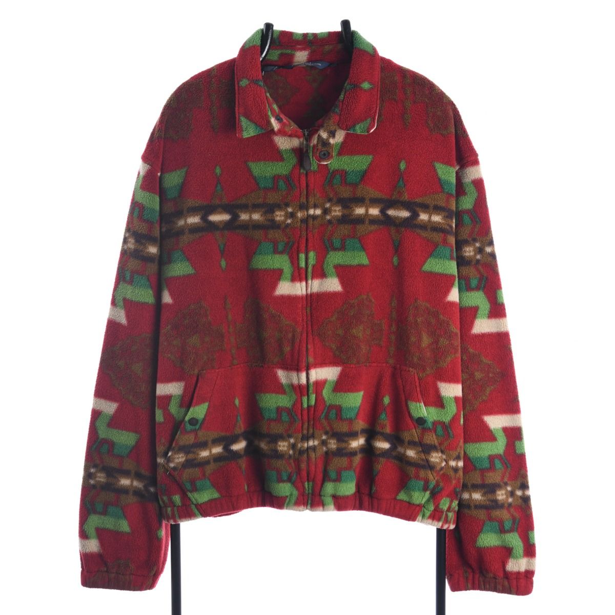 Polo Ralph Lauren 1980s Fleece Harrington Red Jacket