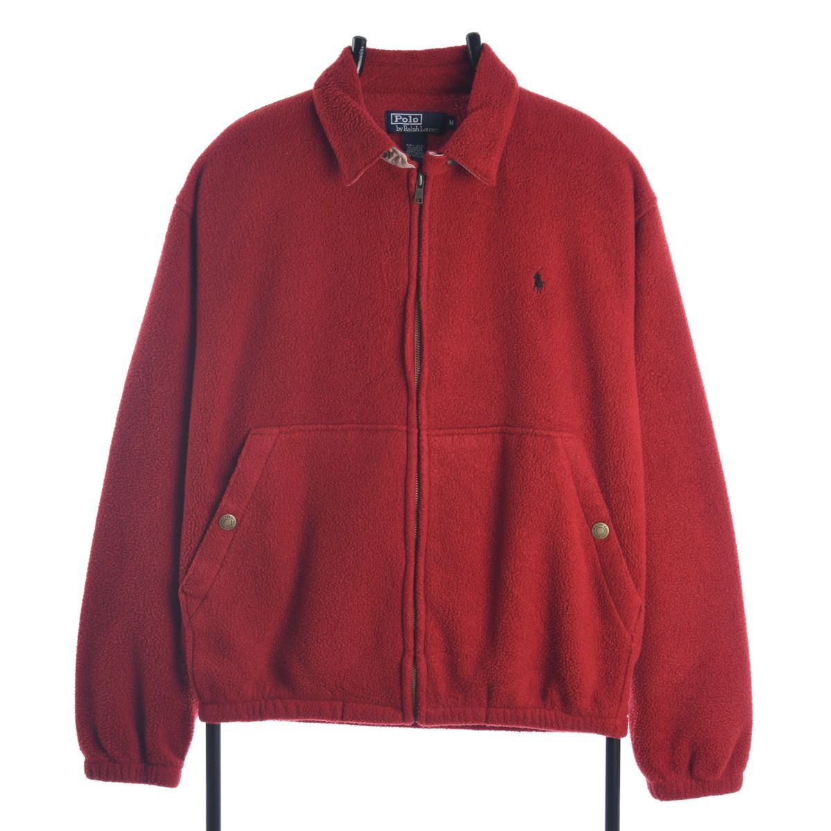 Polo Ralph Lauren 1990s Fleece Harrington Red Jacket
