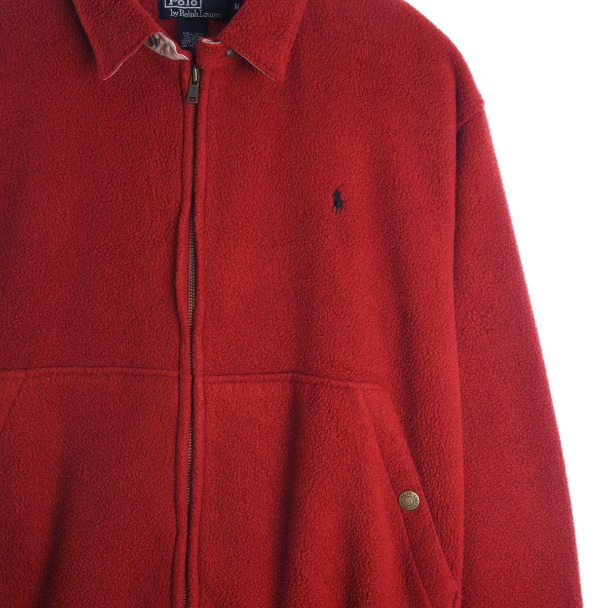 Polo Ralph Lauren 1990s Fleece Harrington Red Jacket