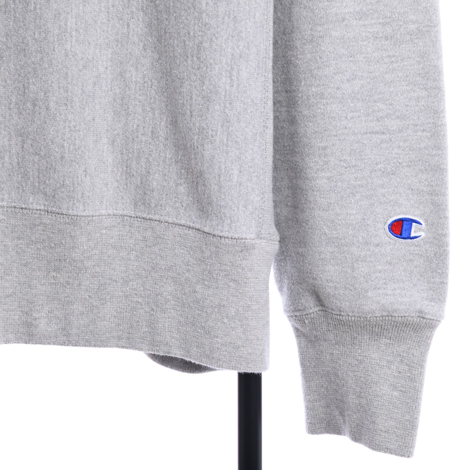 Champion Reverse Weave Grey Sweatshirt With Embroidered Spell Out