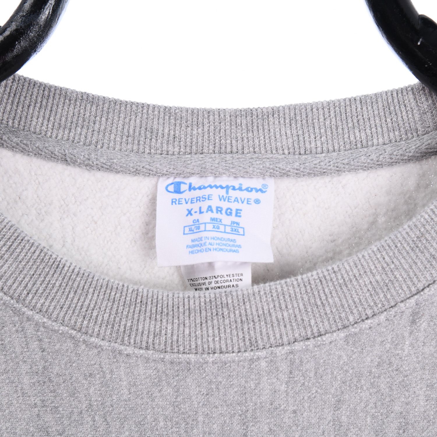 Champion Reverse Weave Grey Sweatshirt With Embroidered Spell Out
