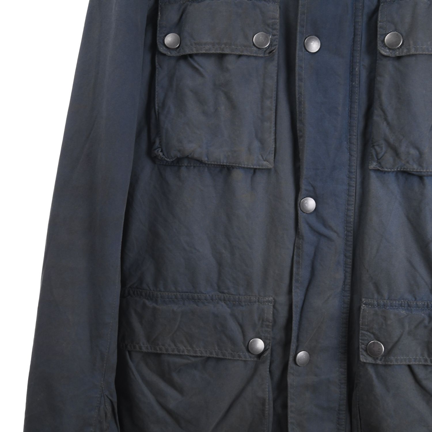 Belstaff 1990s Trialmaster Waxed Cotton Motorcycle Blue Jacket