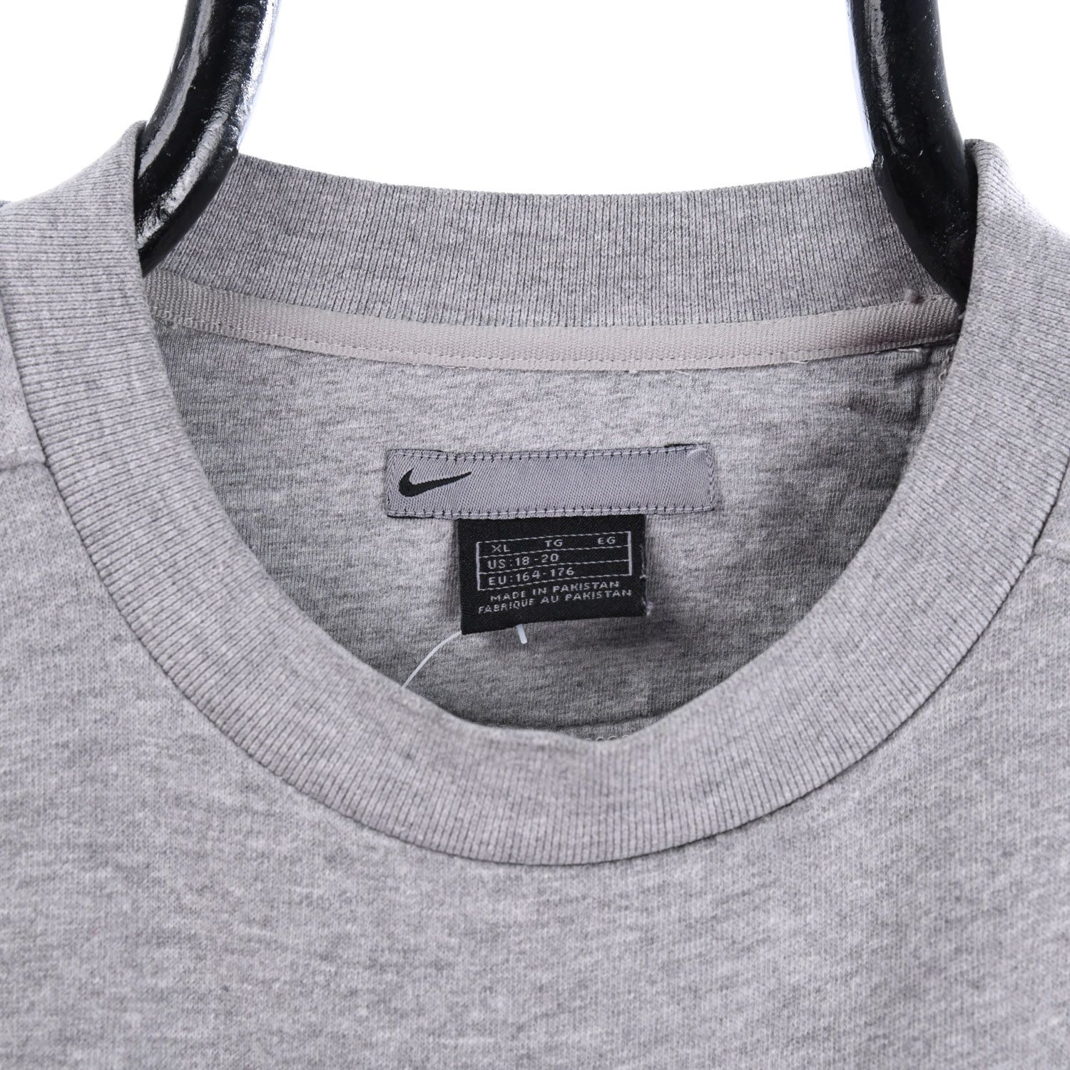 Nike Early 2000s Grey Sweatshirt With Embroidered Logo 