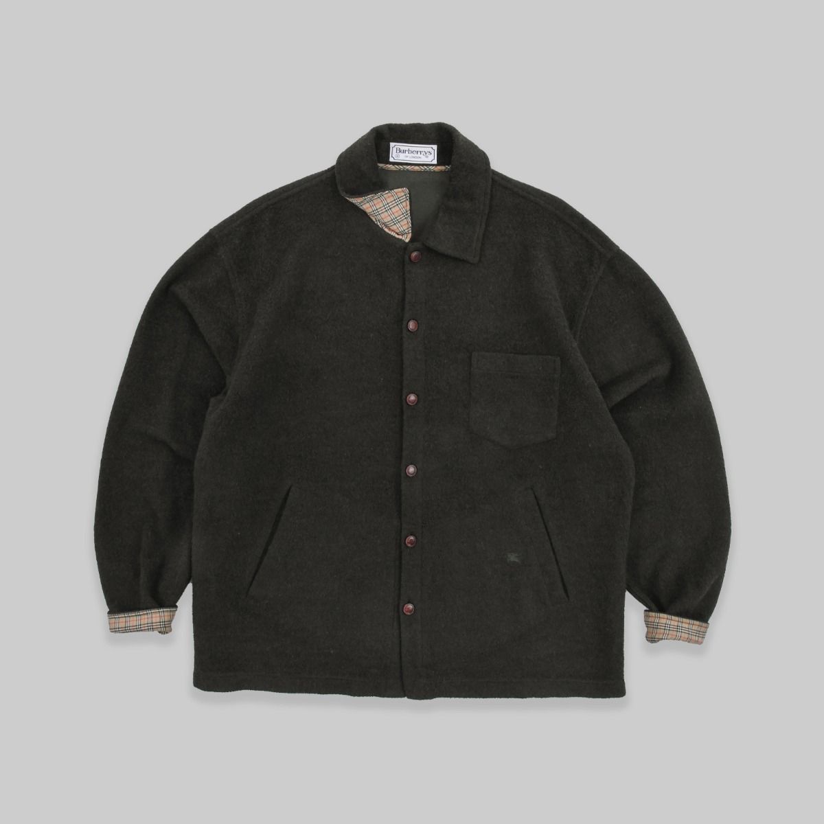 Burberry 1980s Wool Over Shirt