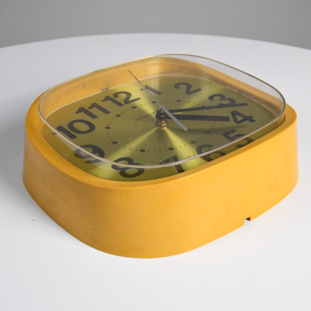 Westclox 1970s Yellow Clock