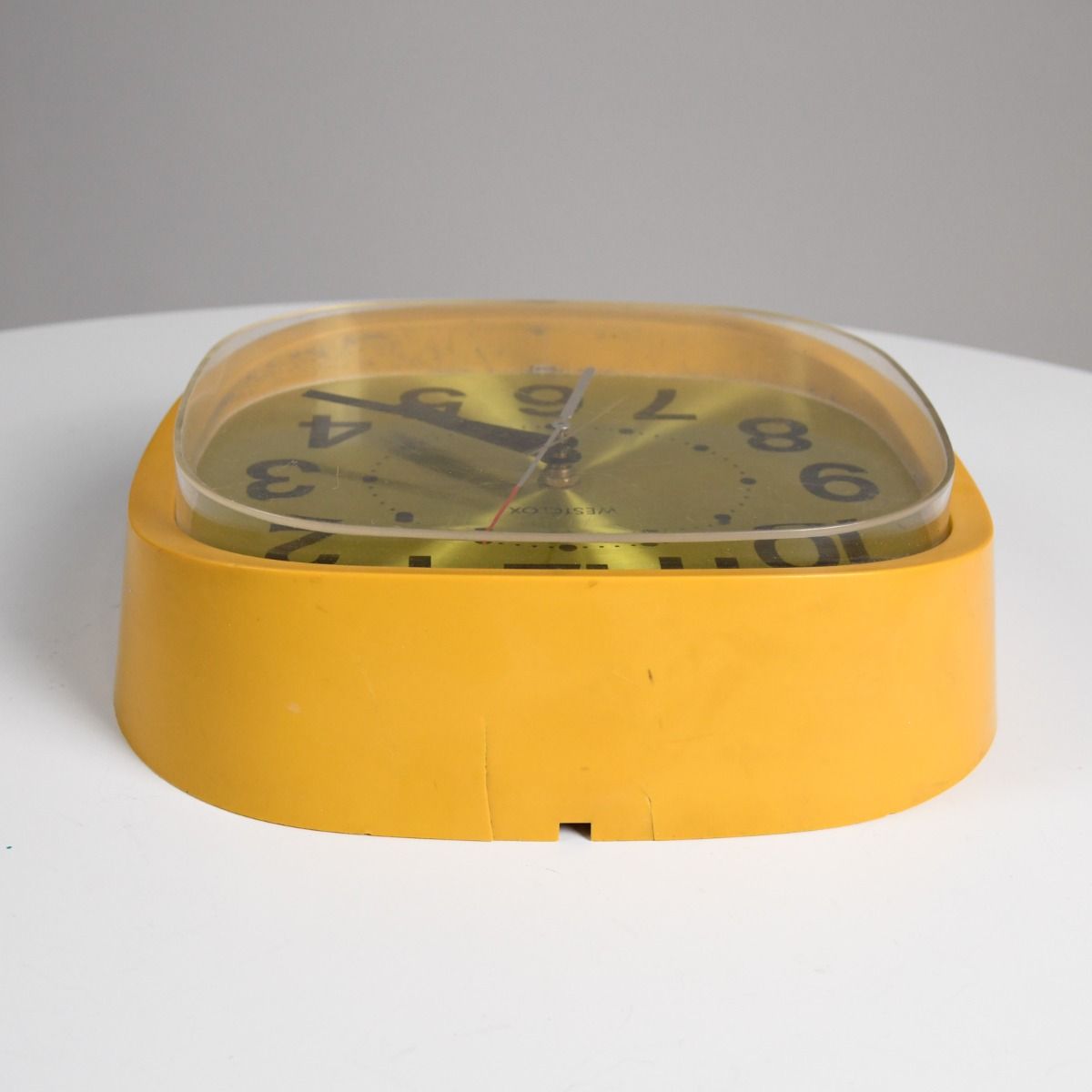 Westclox 1970s Yellow Clock