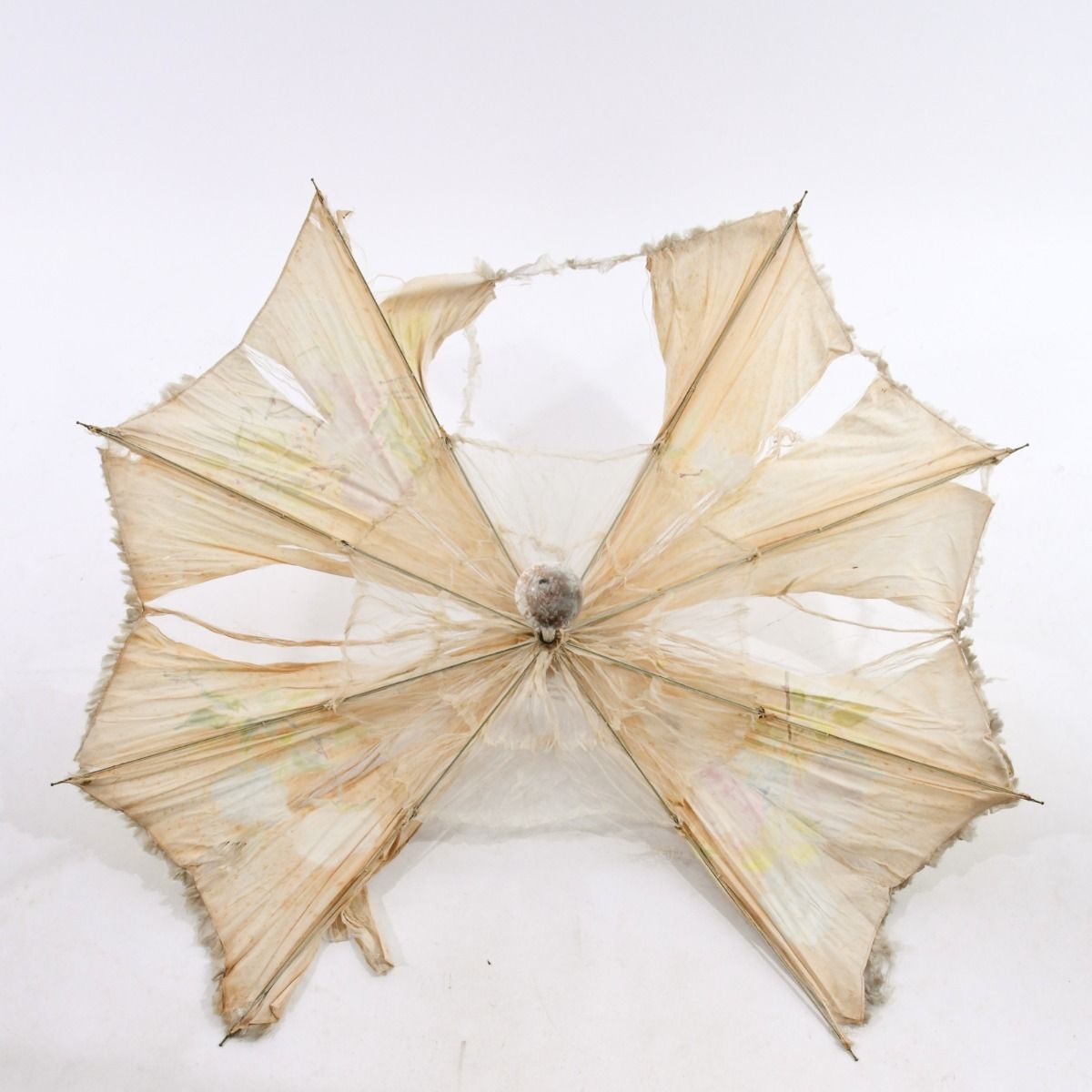 Vintage Distressed Silk Umbrella (Steampunk / Corpse Bride)