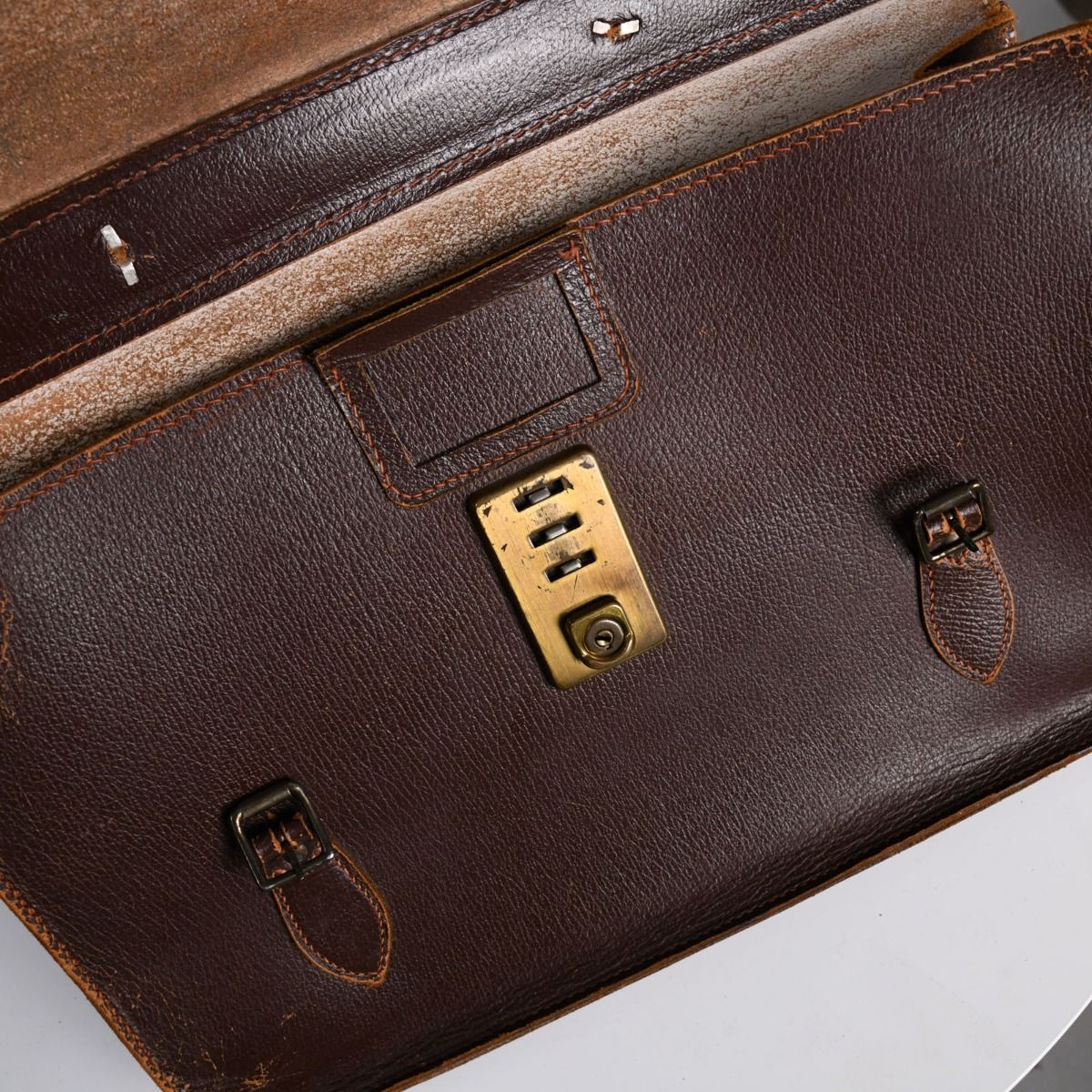 Mid Century Leather Briefcase