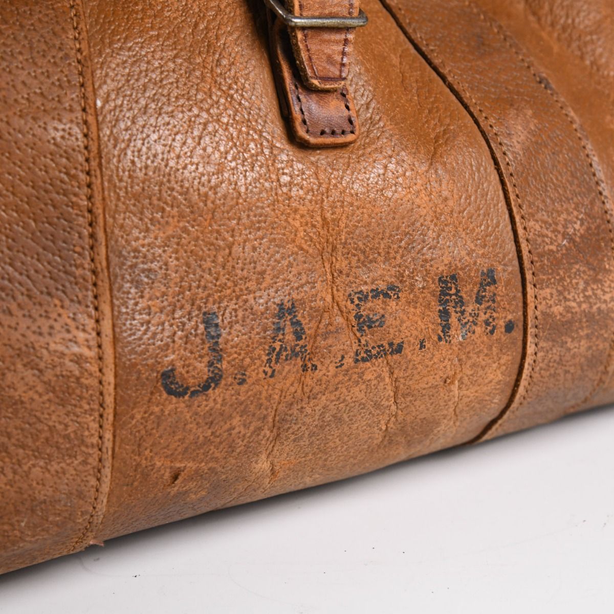 Mid Century Leather Duffle Bag