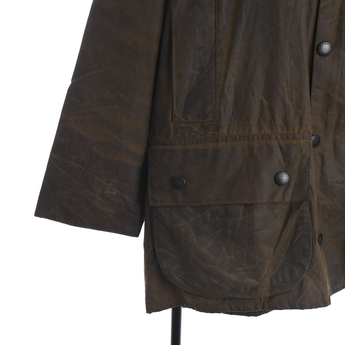 Barbour Beaufort Wax Cotton Brown Jacket With Elegant Collar