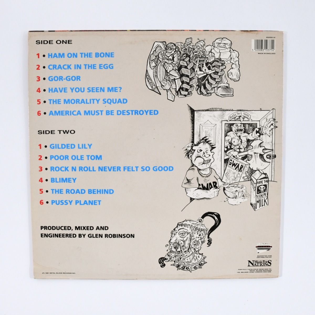 Gwar - America Must Be Destroyed 12" LP