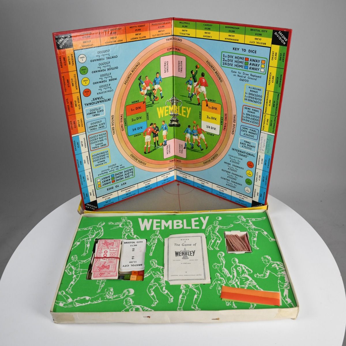 'Wembley - The Thrilling Cup Tie Game' 1960s Board Game