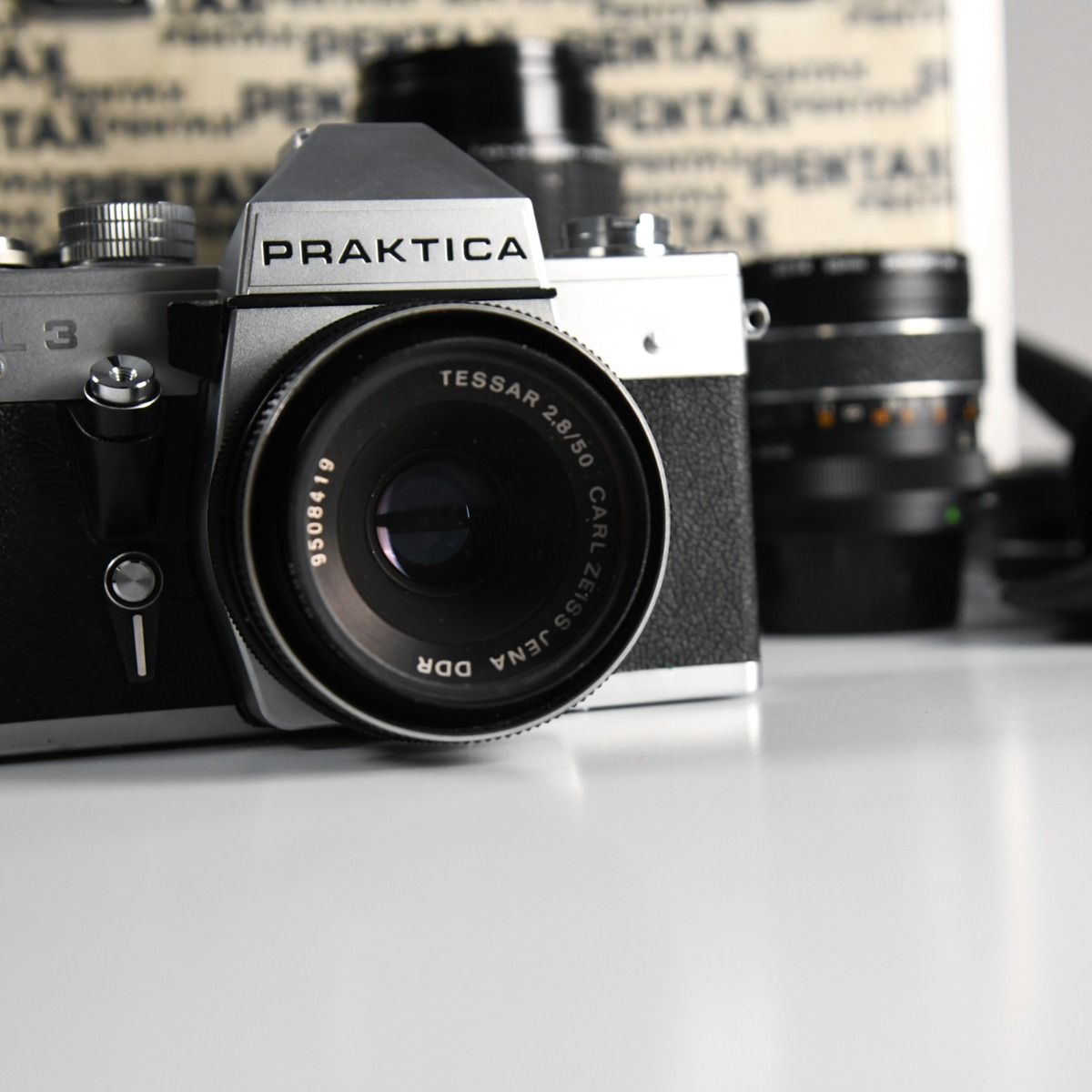 Praktica LTL 3 35mm SLR Film Camera Kit With Case and 3 Lenses