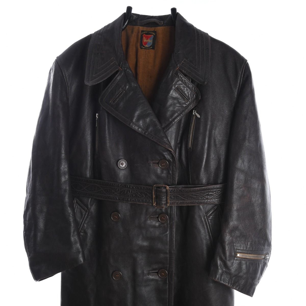 Vintage Verha 1940s Leather Motorcycle Jacket