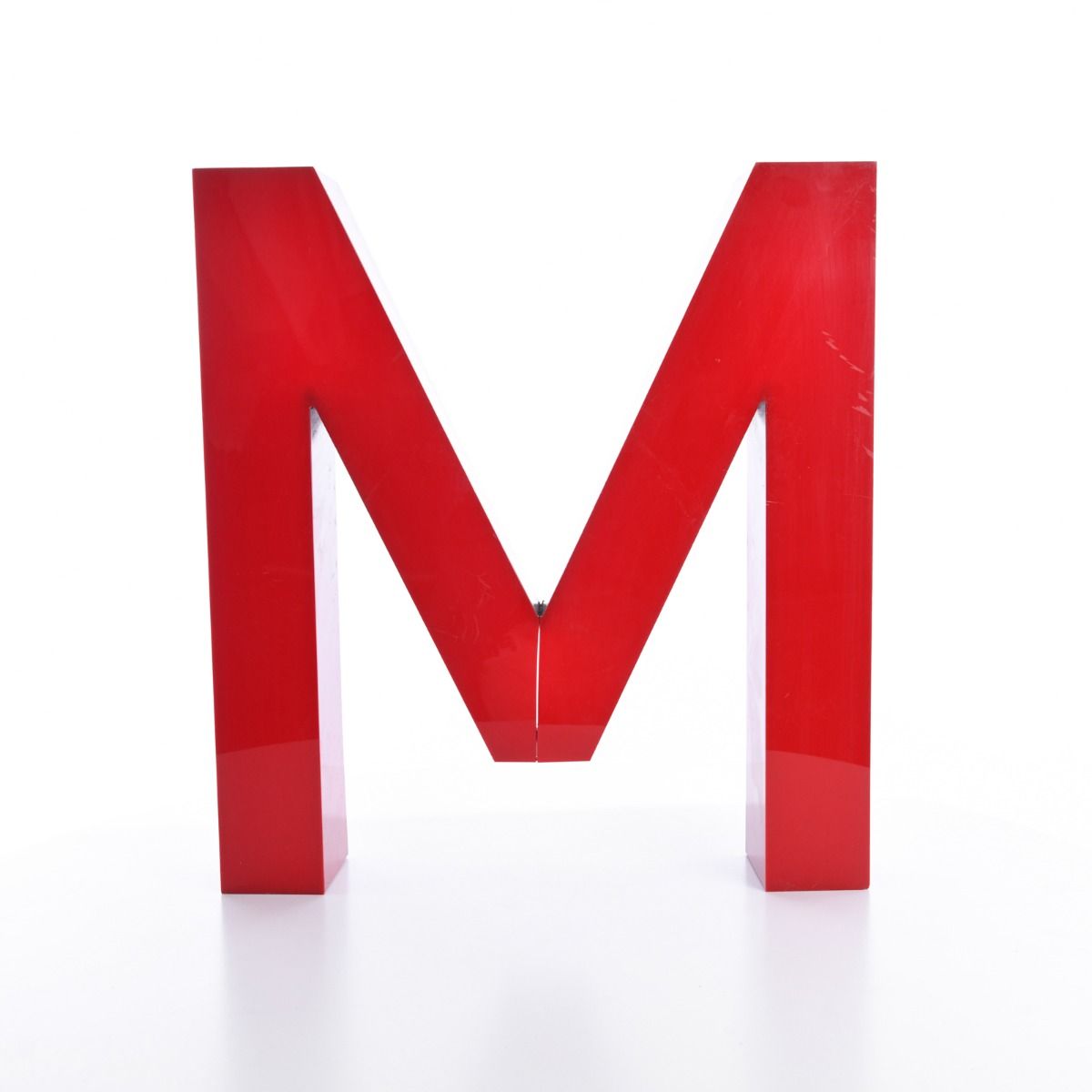Acrylic Upper-Case Letter 'M'