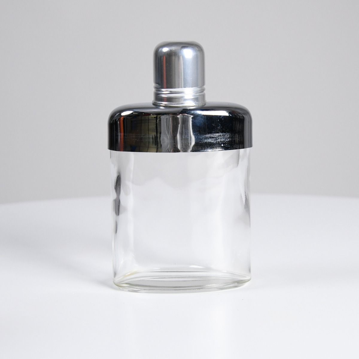 Glass Hip Flask With Leather Case
