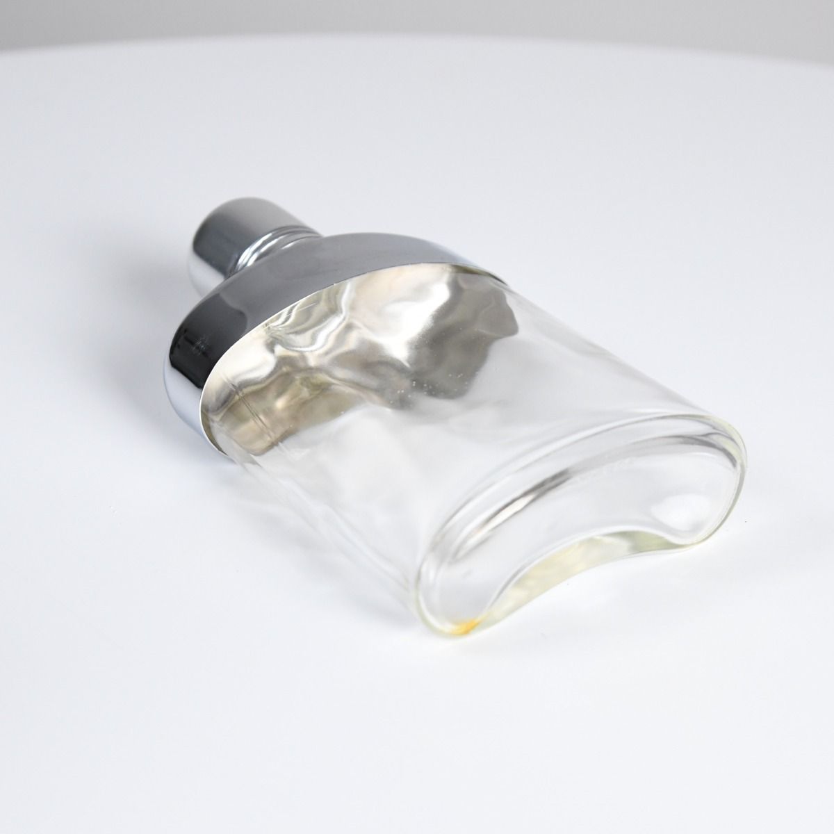 Glass Hip Flask With Leather Case
