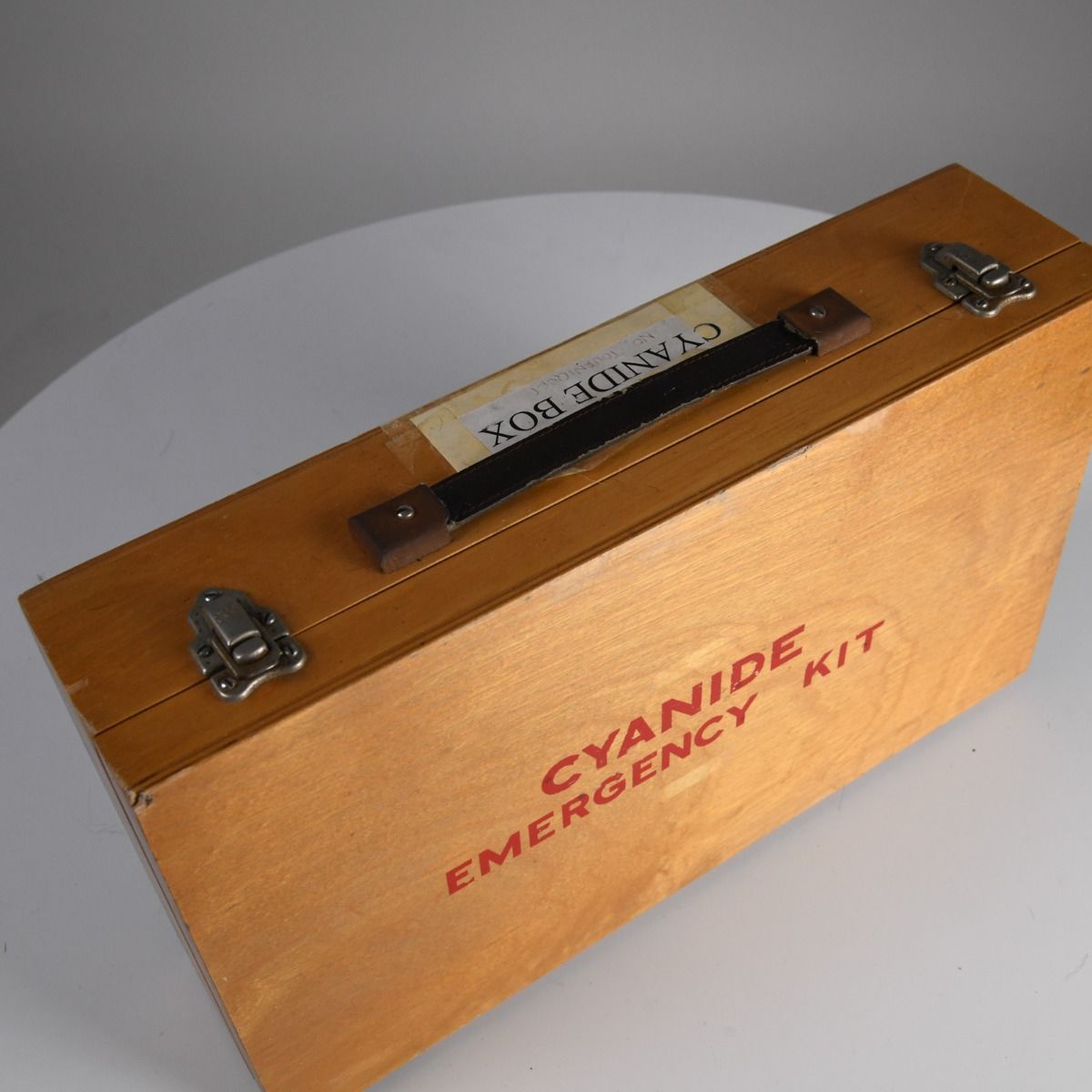 Wooden Cyanide Emergency Kit Box