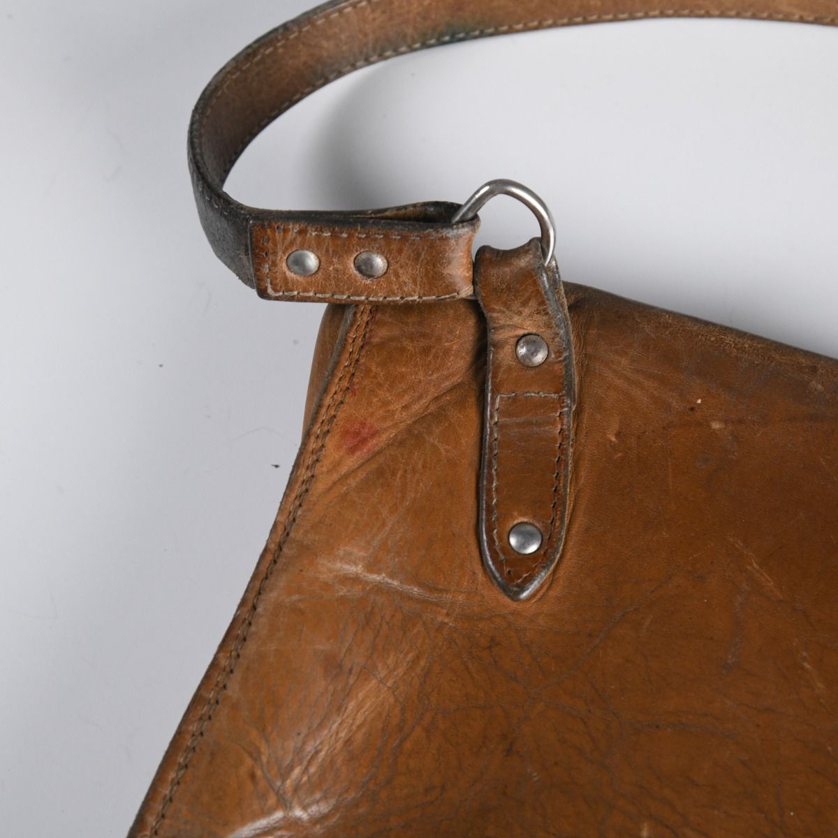 Vintage 1940s Leather Cash Bag