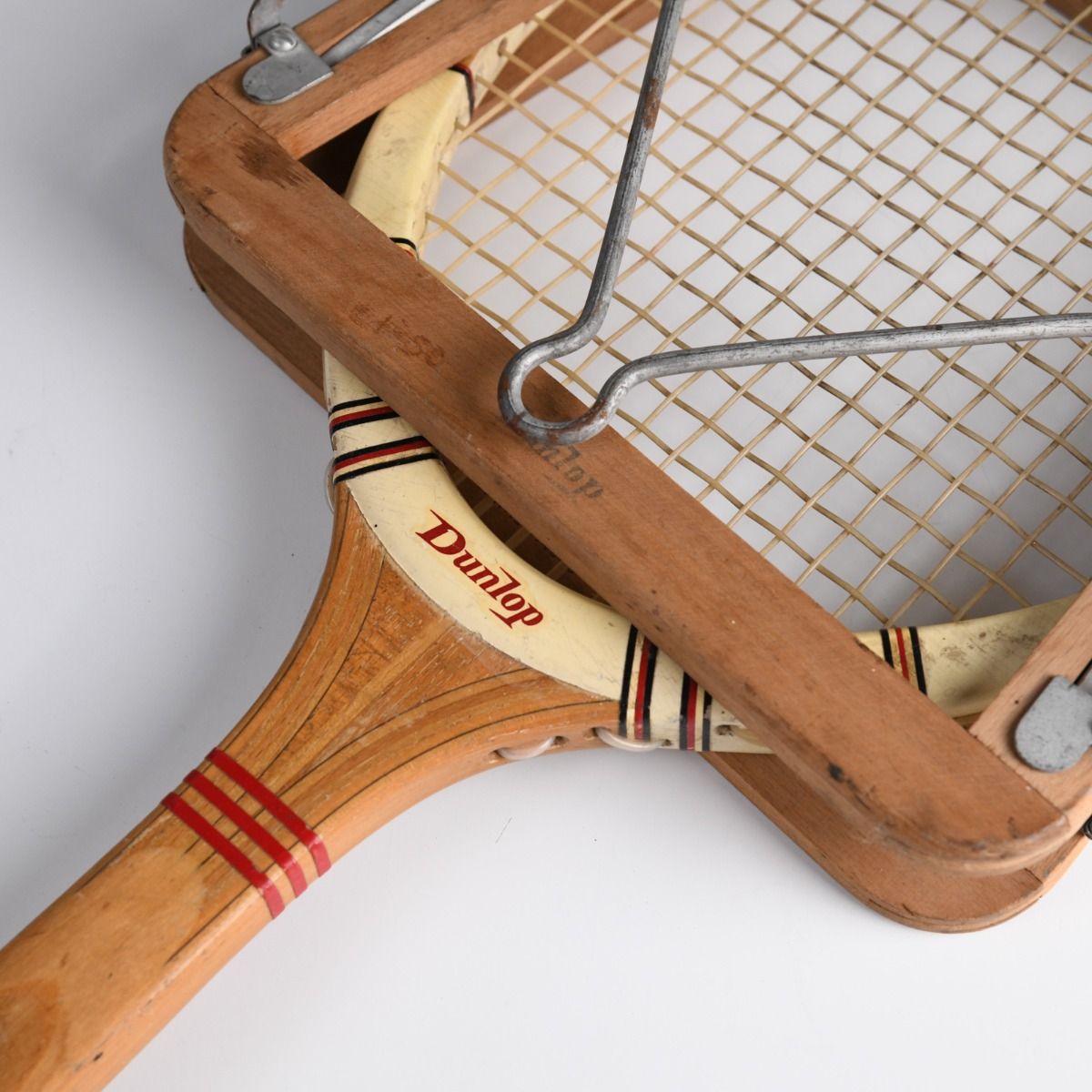 Vintage 1970s Dunlop Maxply Fort Wooden Squash Racket With Press