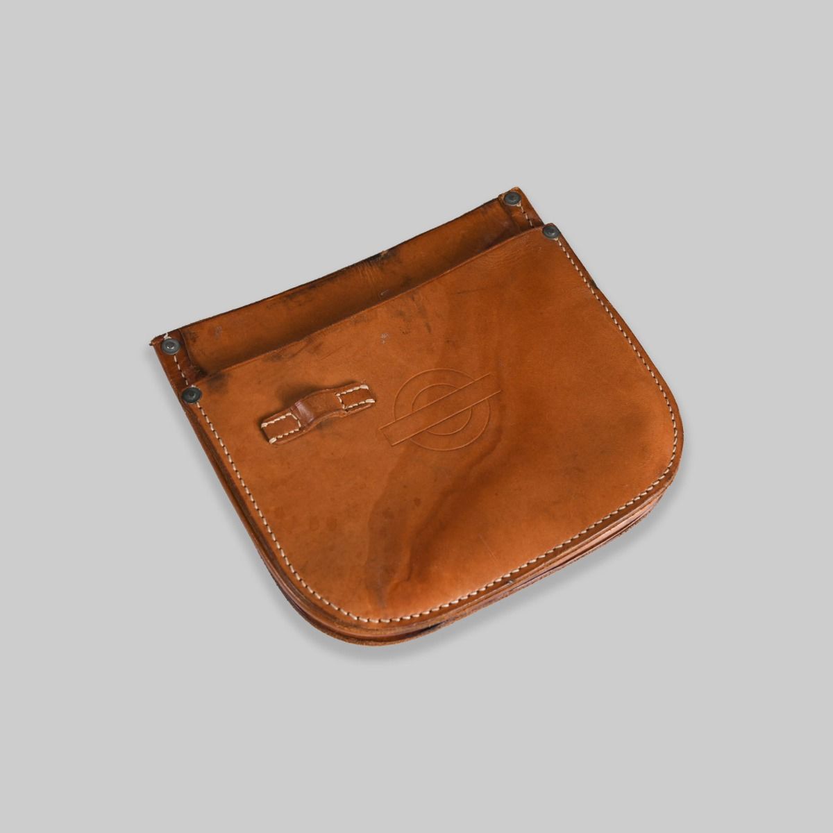 Mid Century Leather Bus Conductor's Money Bag