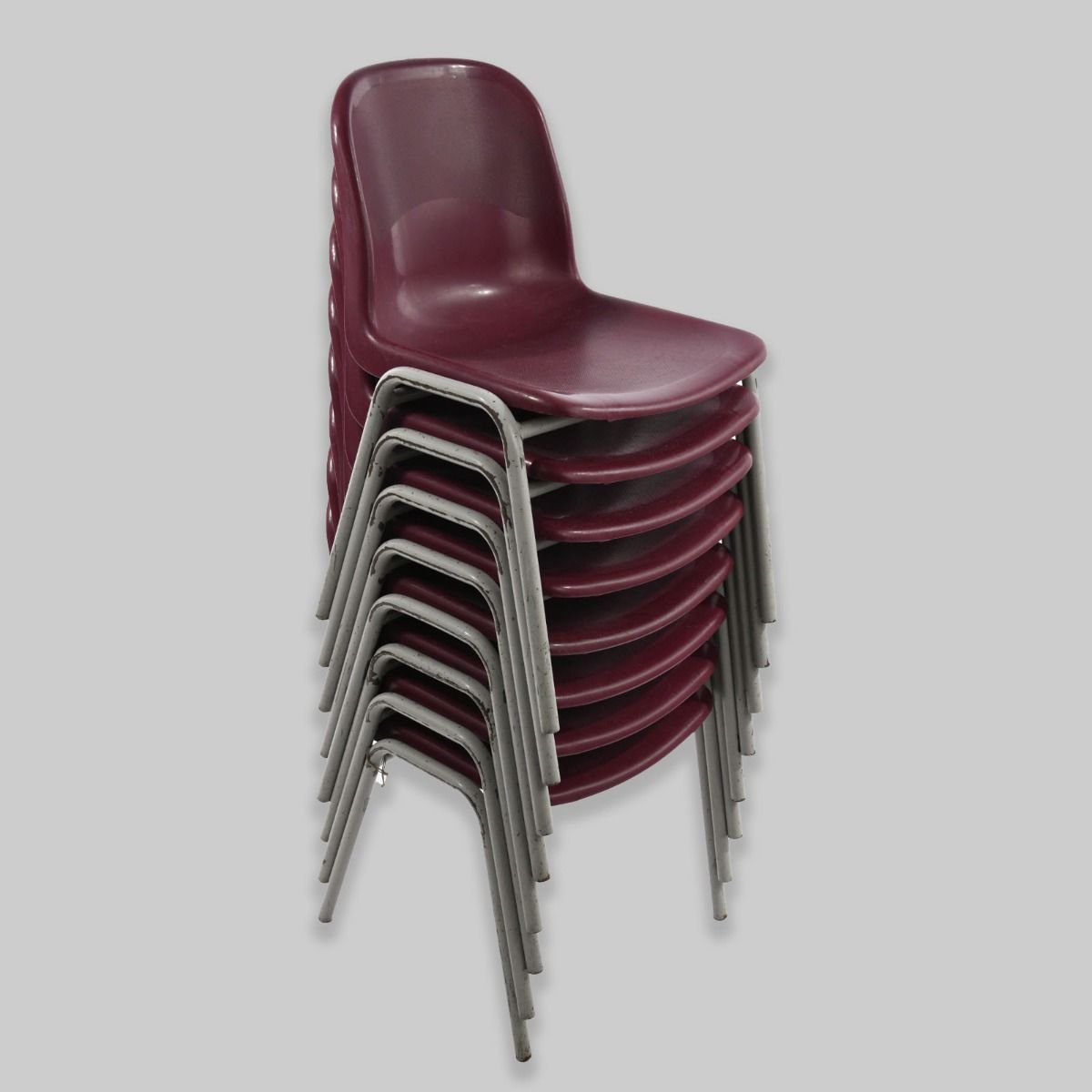 1980s Stackable Maroon Chairs