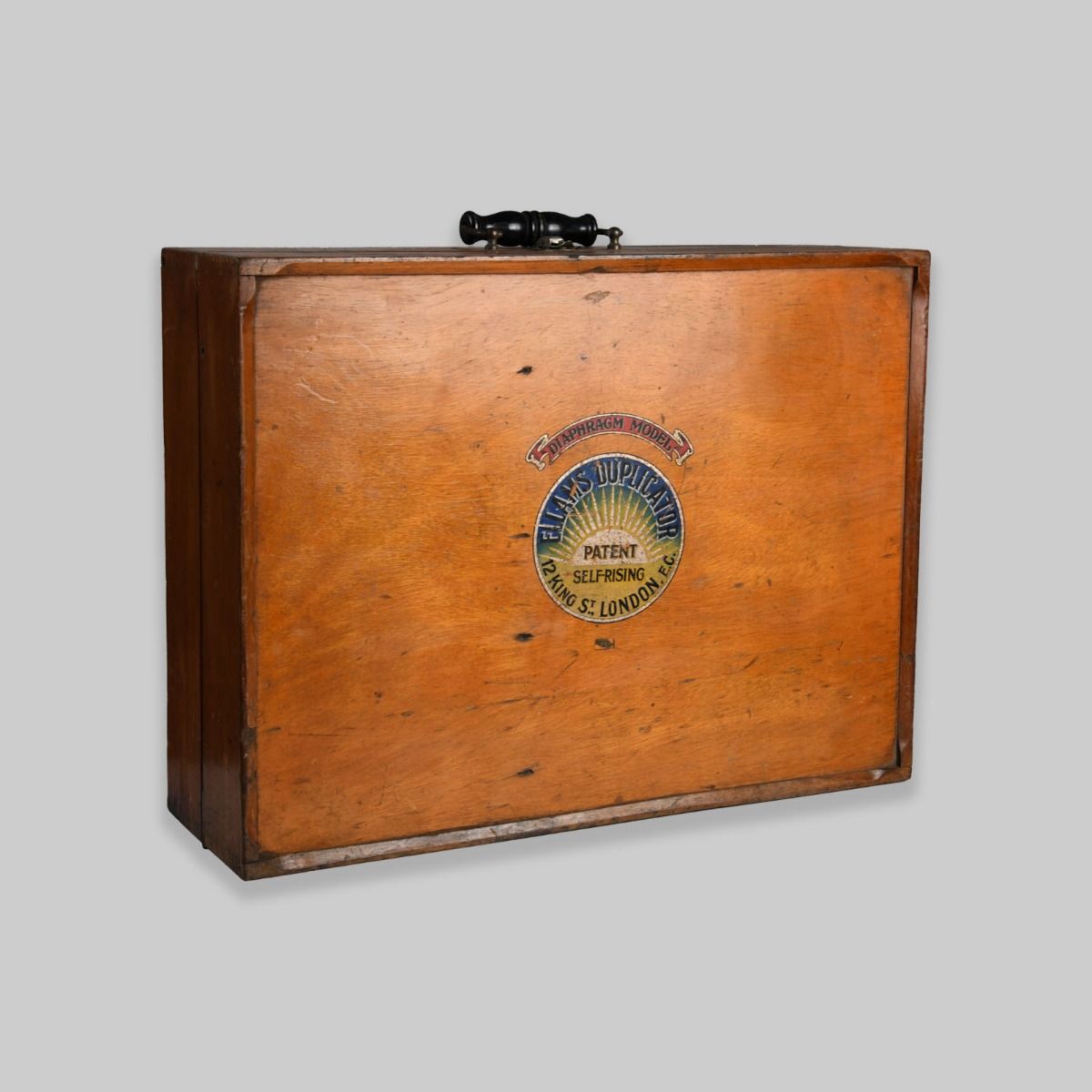 Vintage 1940s 'Ellam's Duplicator' Wooden Box