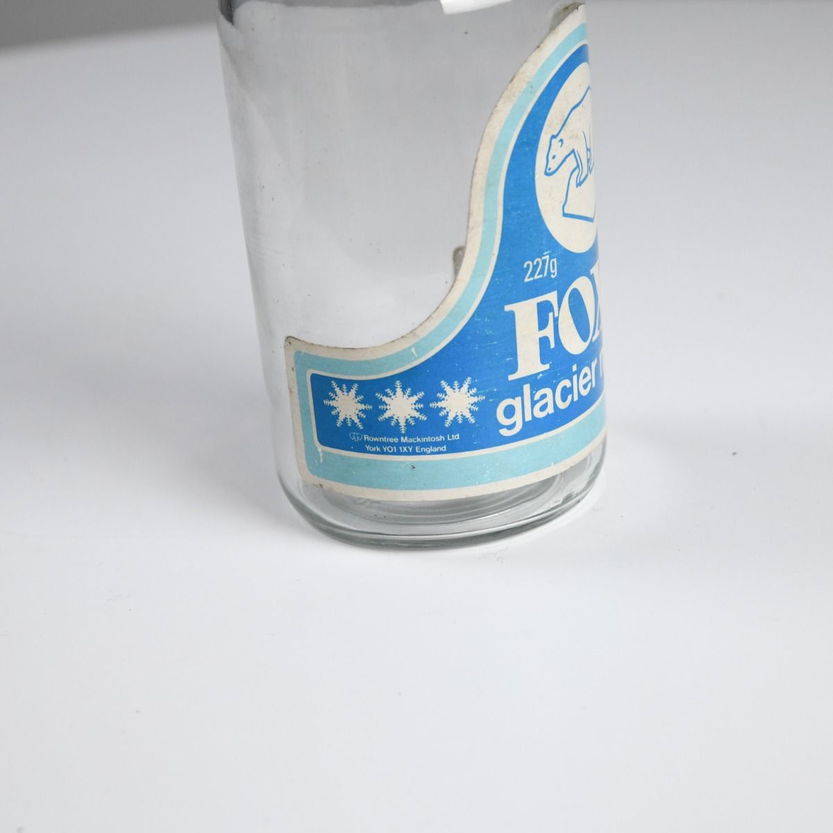 Vintage 1980s Fox's Glacier Mints Glass Jar