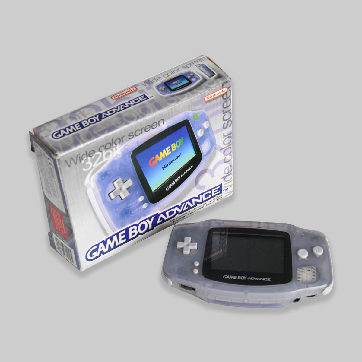 Nintendo Gameboy Advance Console Glacier w/ Original Box