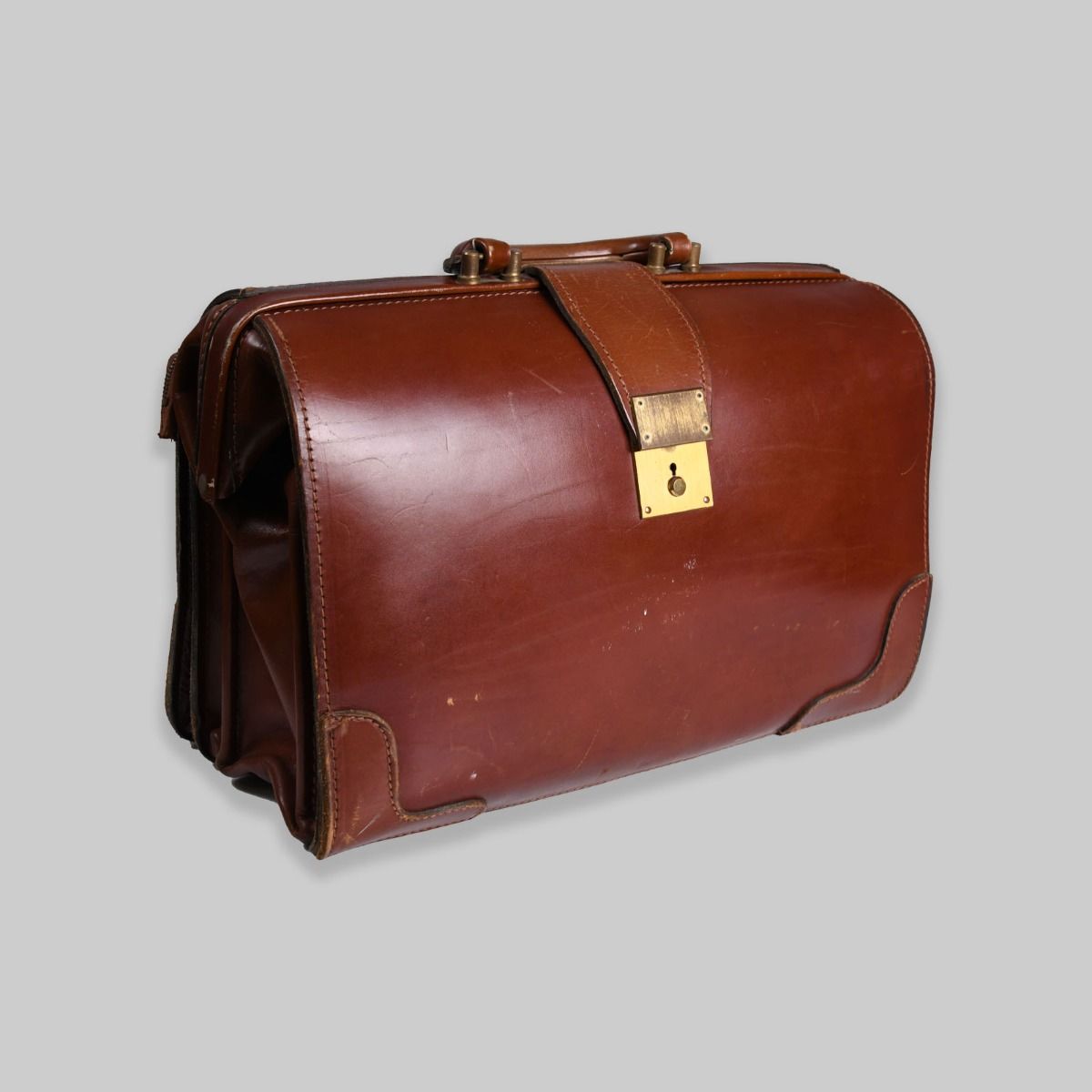 Mid Century Leather Doctor's 'Kalamazoo' Briefcase