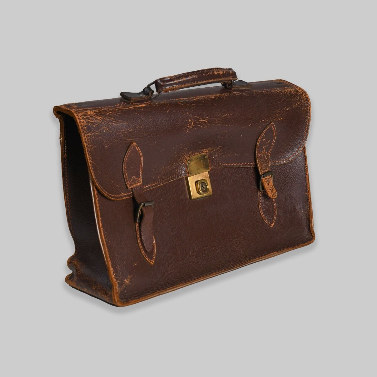 Mid Century Leather Briefcase