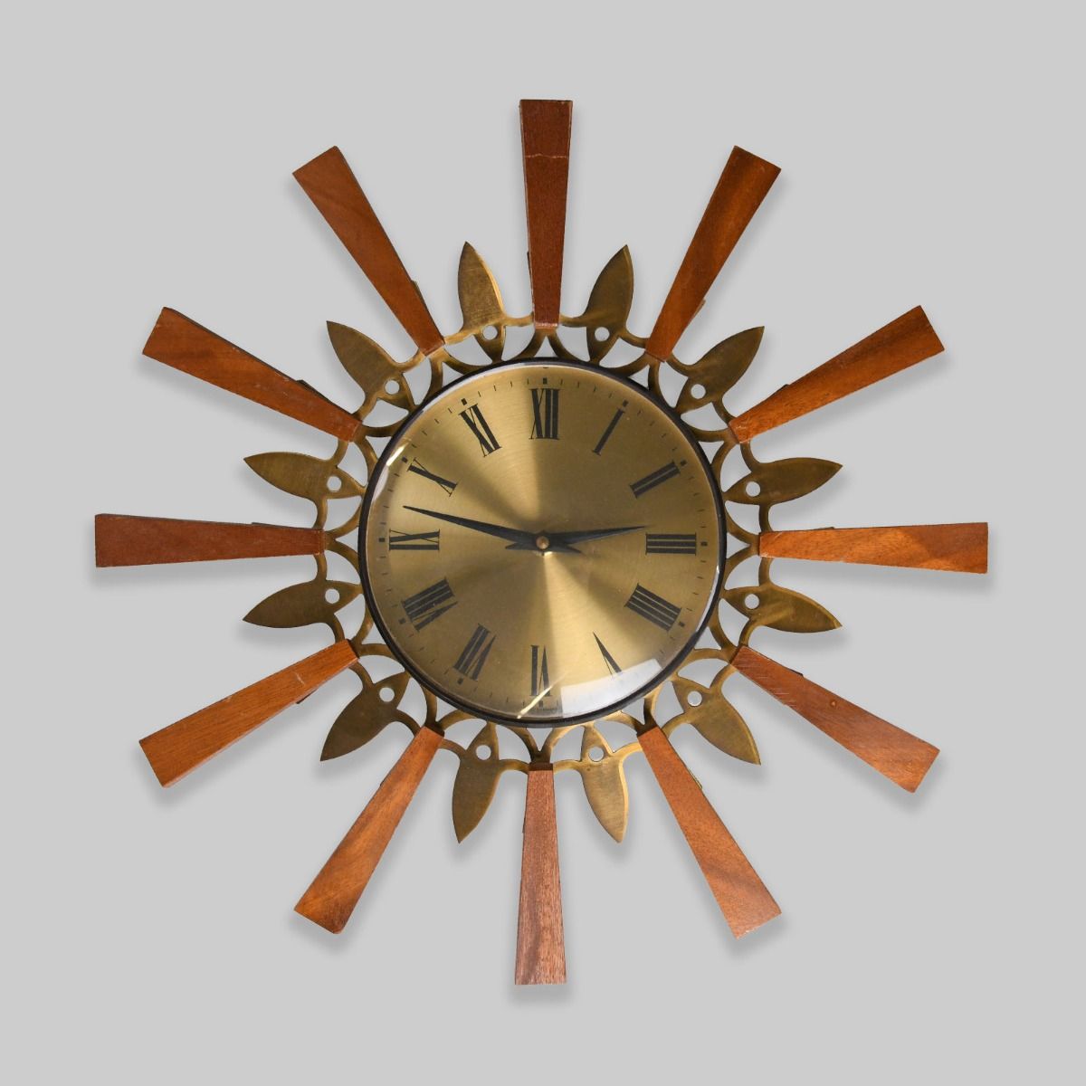 Vintage 1960s German Sunburst Clock