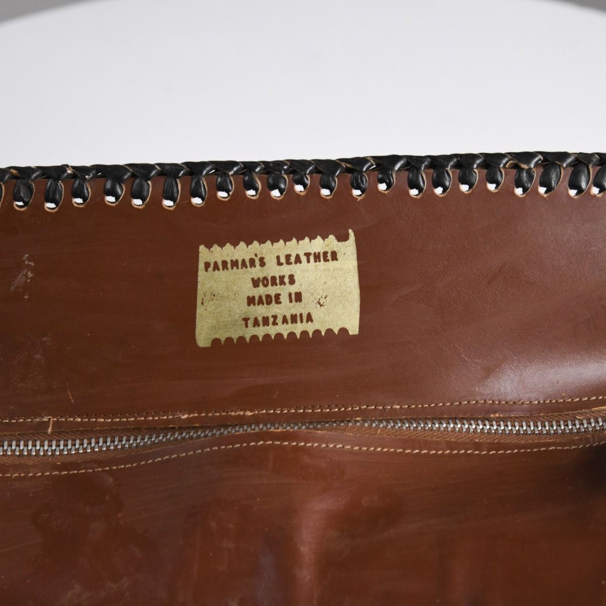 Vintage Tanzanian Decorative Leather Hand Bag