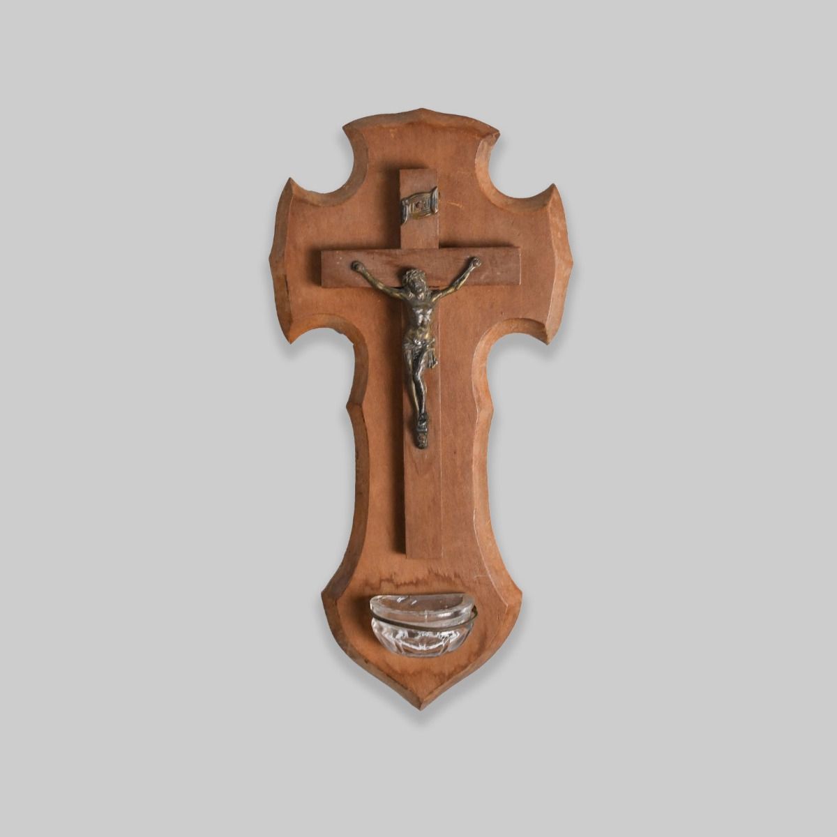 Vintage Wooden Cross Crucifix