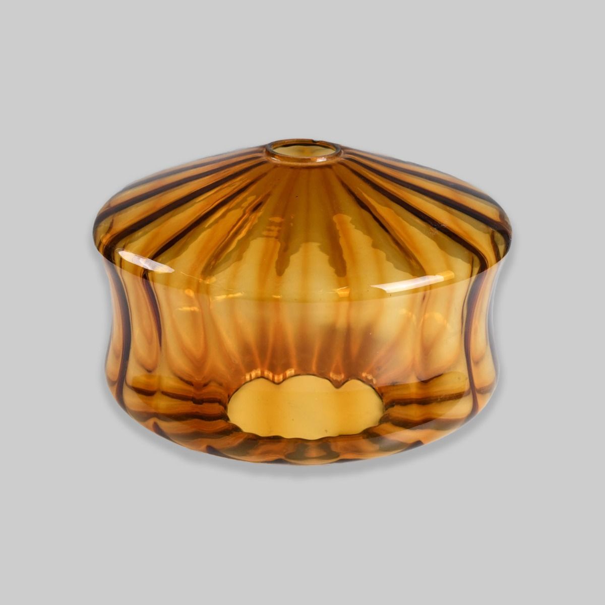 Vintage 1960s Amber Glass Pendant Lamp Shade