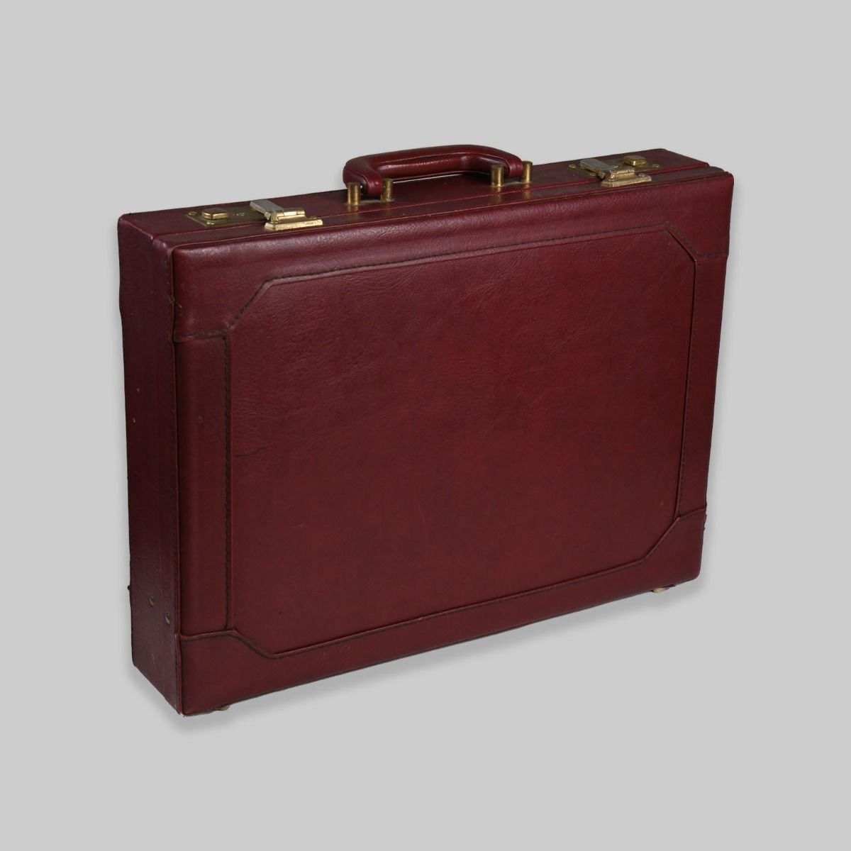 Vintage 1980s Maroon Briefcase