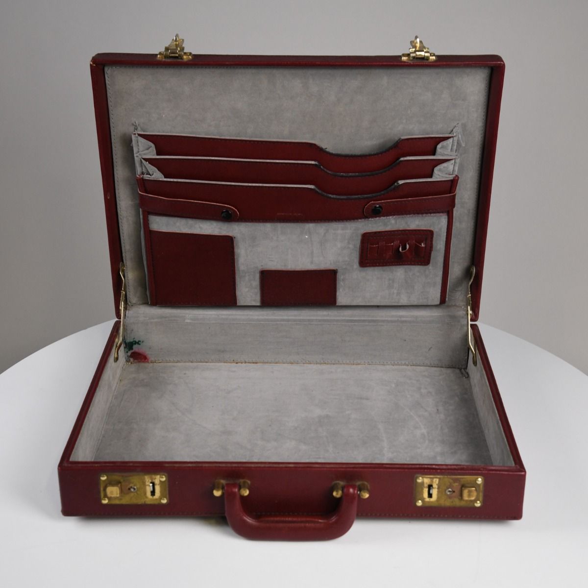 Vintage 1980s Maroon Briefcase