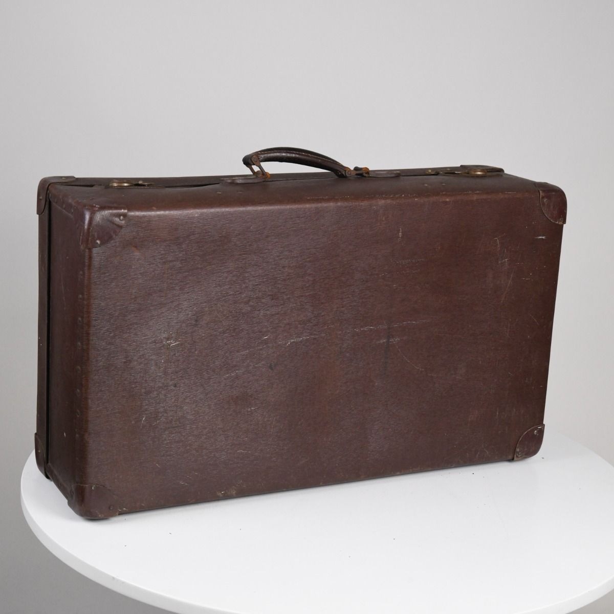 Vintage Mid Century Large Hard Shell Suitcase