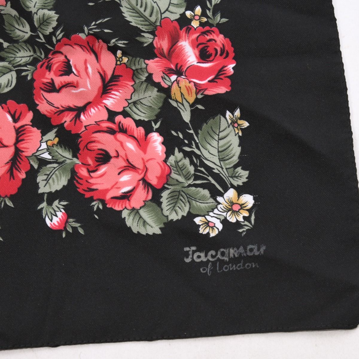 Vintage Silk Scarf Roses Design