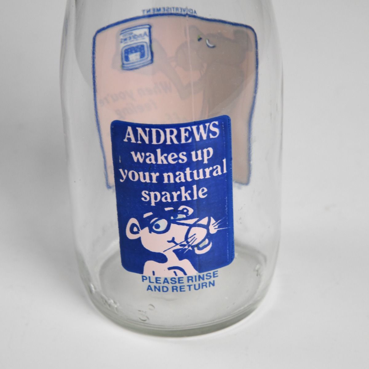 Vintage Advertising Milk Bottle Andrews Salt