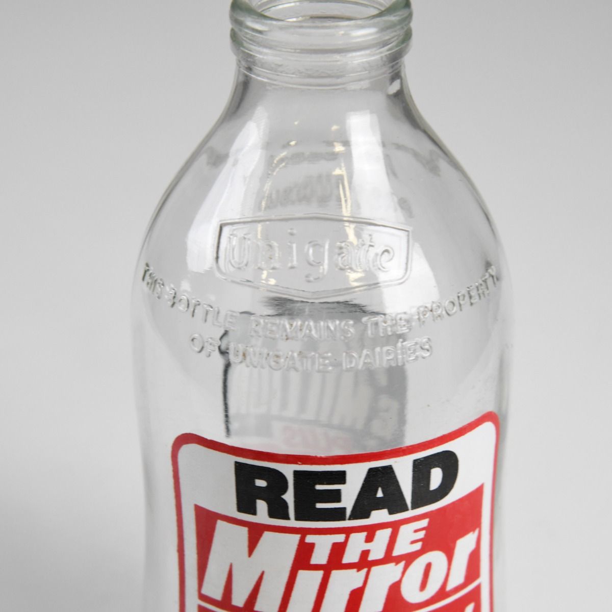 Vintage Advertising Milk Bottle The Mirror