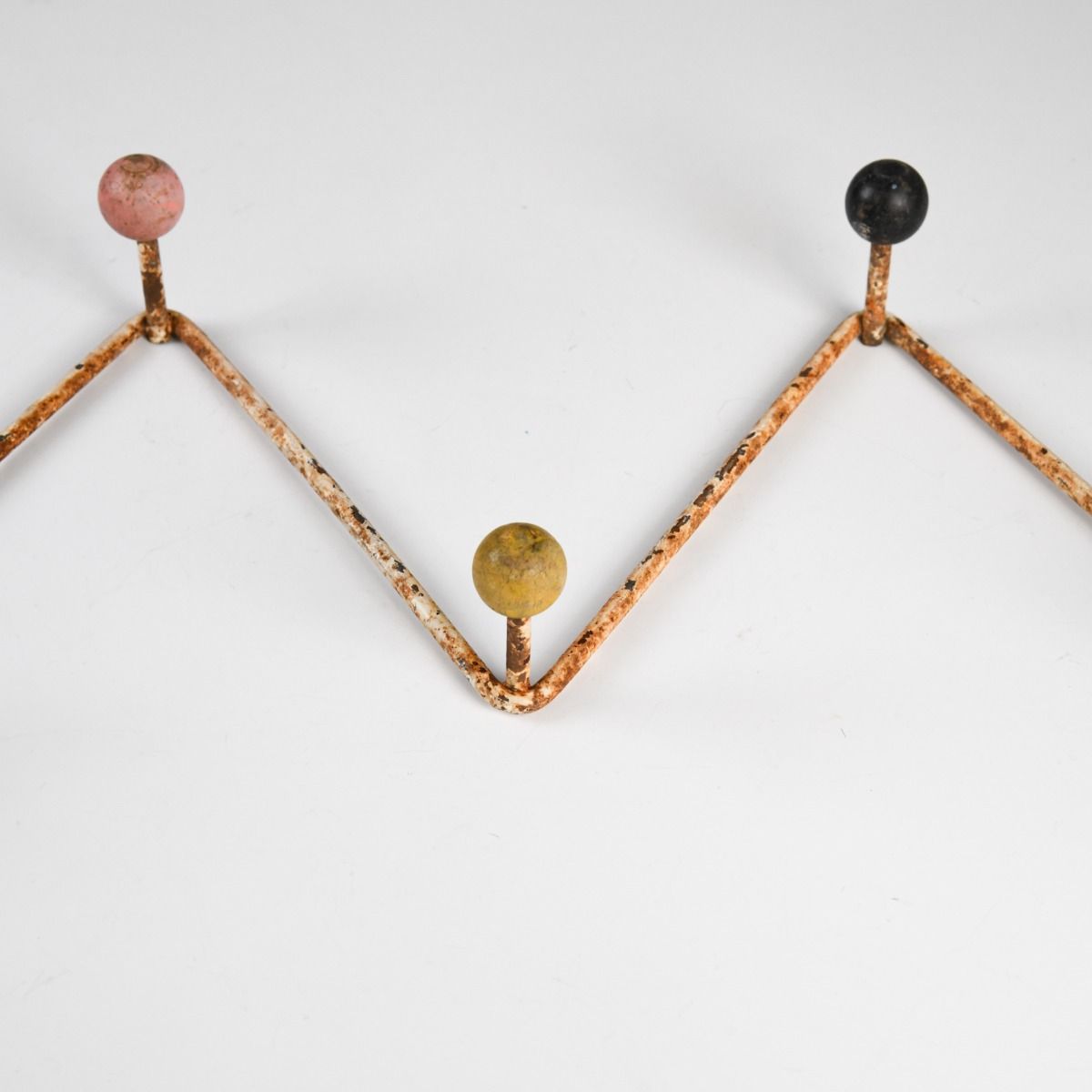 Eames Style Rusted Wall Coat Hanger