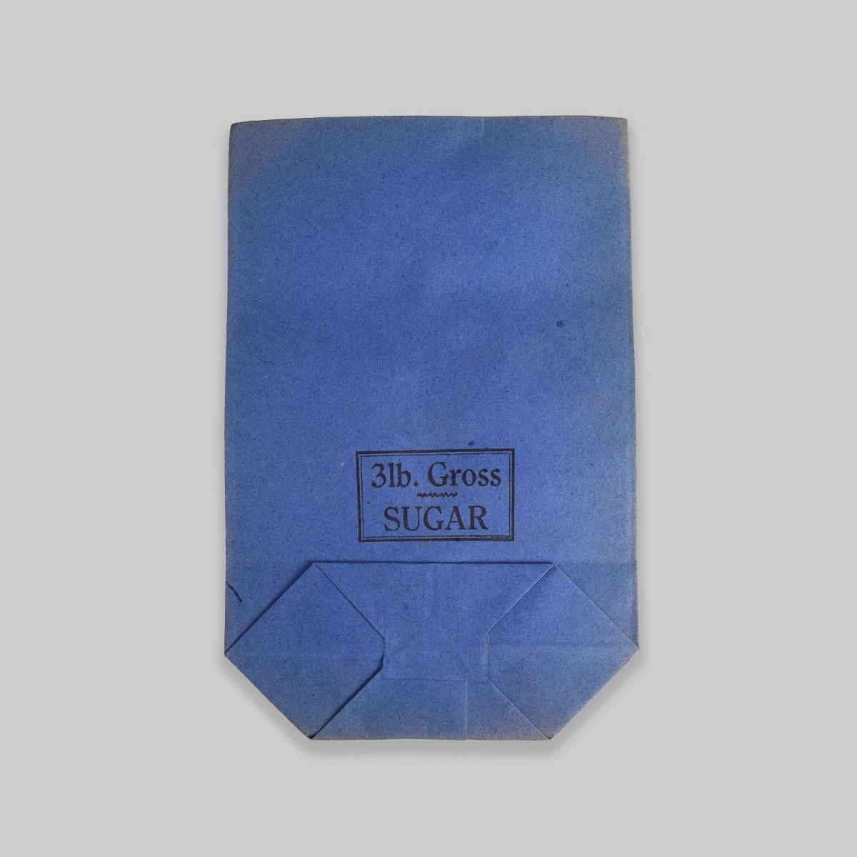 Vintage 1940s Blue Paper Sugar Bag