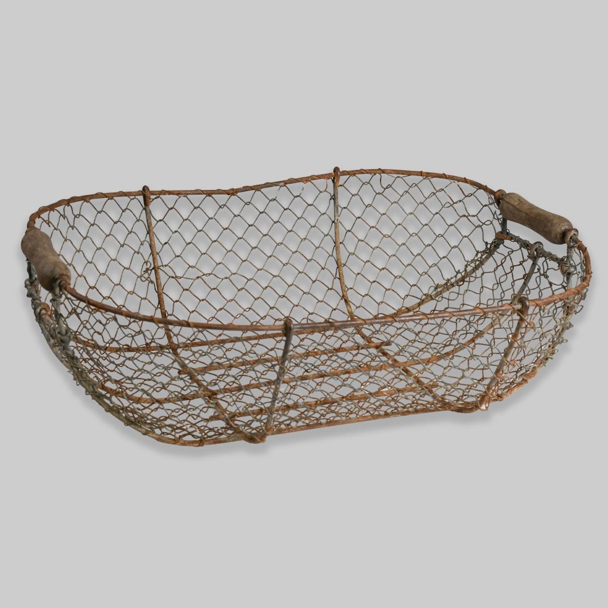 Vintage Large Wire Oyster Basket