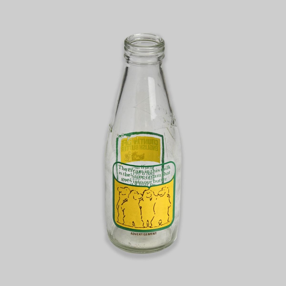 Vintage Advertising Milk Bottle Country Life English Butter