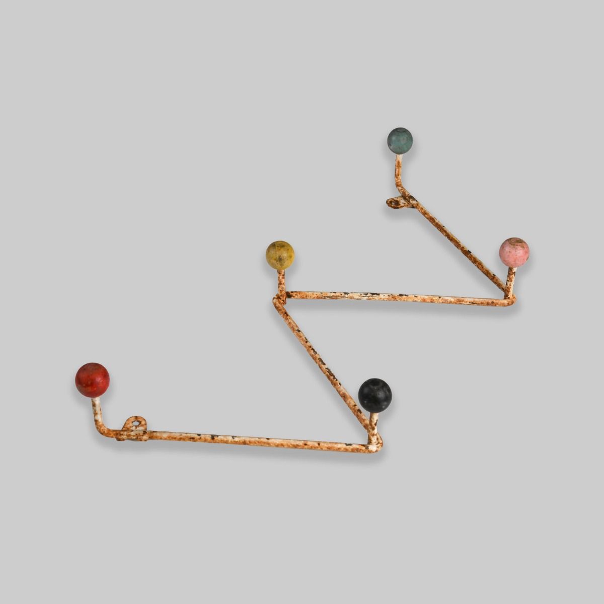 Eames Style Rusted Wall Coat Hanger
